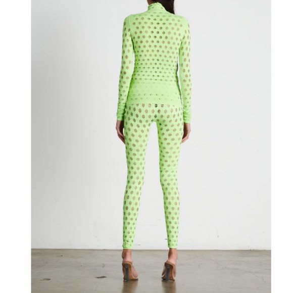 MAISIE WILEN PERFORATED STRETCH SET Wasabi - Picture 3 of 7